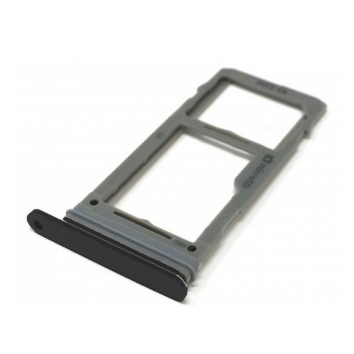 Υποδοχή Κάρτας Single SIM και SD (SIM Tray) για Samsung Galaxy S9 G960F / Galaxy S9 Plus G965F - Χρώμα: Μαύρο