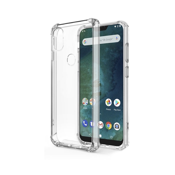 Θήκη Πλάτης Σιλικόνης Anti Shock 0.5mm για Xiaomi Mi A2 Lite/Redmi 6 Pro - Χρώμα: Διάφανο