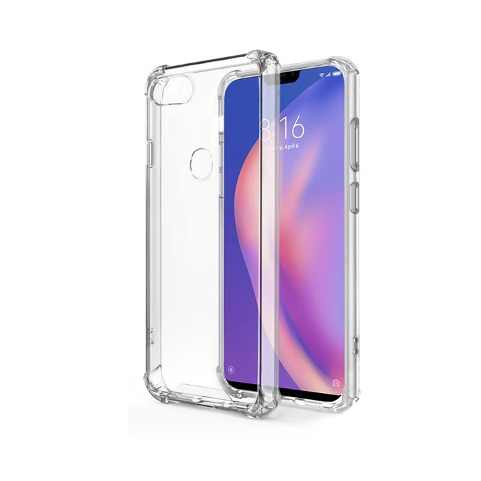 Θήκη Πλάτης Σιλικόνης Anti Shock 0.5mm για Xiaomi Mi 8 Lite - Χρώμα: Διάφανο