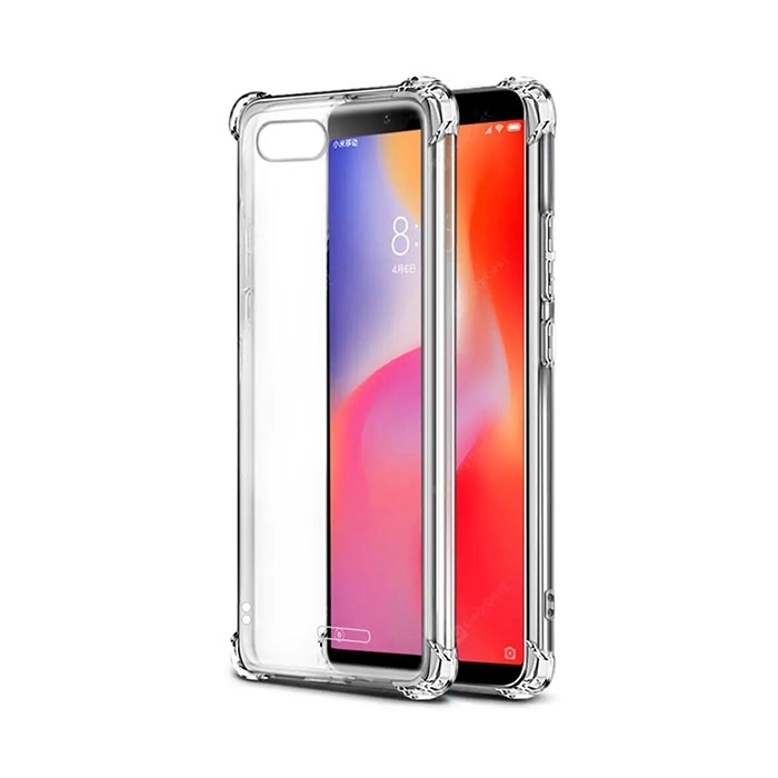 Θήκη Πλάτης Σιλικόνης Anti Shock 0.5mm για Xiaomi Redmi 6A - Χρώμα: Διάφανο