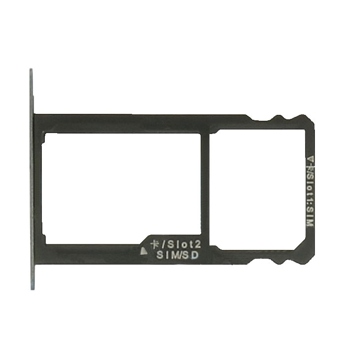 Υποδοχή Κάρτας Dual SIM και SD (SIM Tray) για Huawei Honor 7 - Χρώμα: Μαύρο
