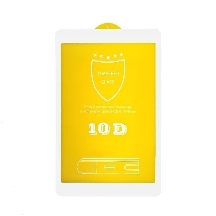 Προστασία Οθόνης Tempered Glass 9H/10D Full Cover 0.3mm για Huawei MediaPad T5 10.1 - Χρώμα: Λευκό