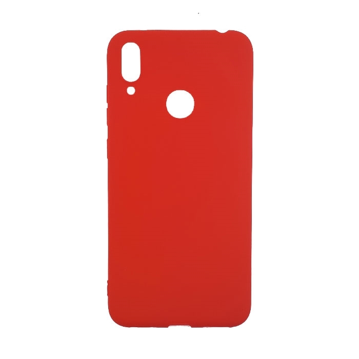 Θήκη Πλάτης Σιλικόνης για Huawei Y7 2019/Y7 Prime 2019/Y7 Pro 2019 - Χρώμα: Κόκκινο