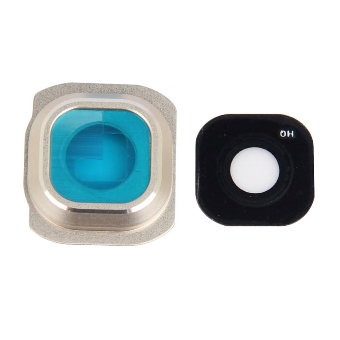 Τζαμάκι κάμερας (Camera Lens) με Πλαίσιο για Samsung Galaxy S6 G920F / S6 Edge G925F - Χρώμα: Χρυσό