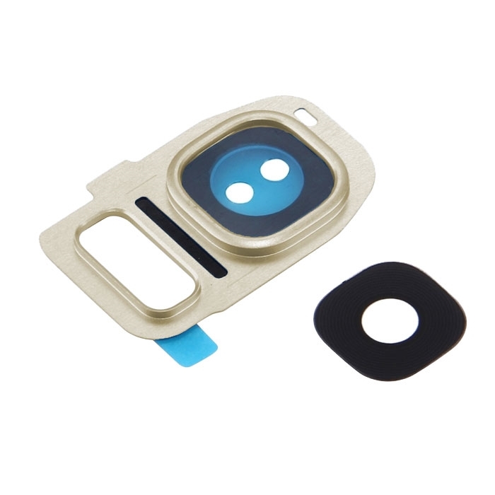 Τζαμάκι κάμερας (Camera Lens) με Πλαίσιο για Samsung Galaxy S7 G930F / S7 Edge G935F - Χρώμα: Χρυσό