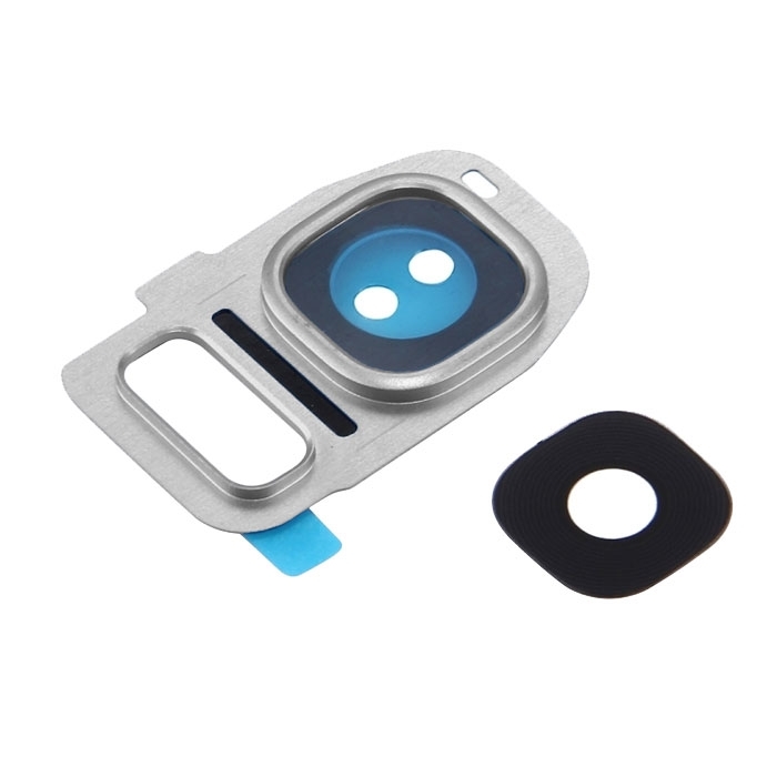 Τζαμάκι κάμερας (Camera Lens) με Πλαίσιο για Samsung Galaxy S7 G930F / S7 Edge G935F - Χρώμα: Ασημί