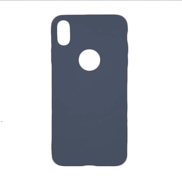 Θήκη Πλάτης Σιλικόνης για Apple iPhone XS Max - Χρώμα: Σκούρο Μπλε