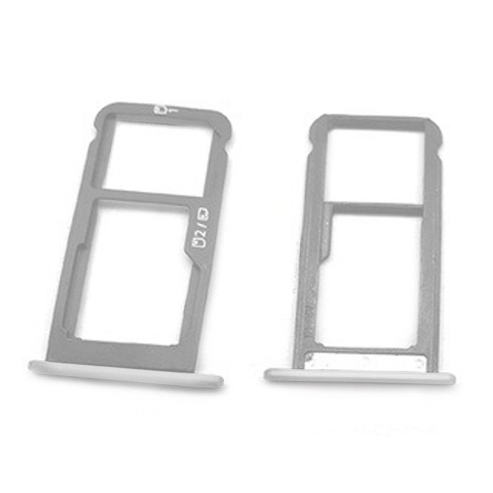 Υποδοχή Κάρτας Dual SIM και SD Tray για ZTE V7 Lite - Χρώμα: Ασημί