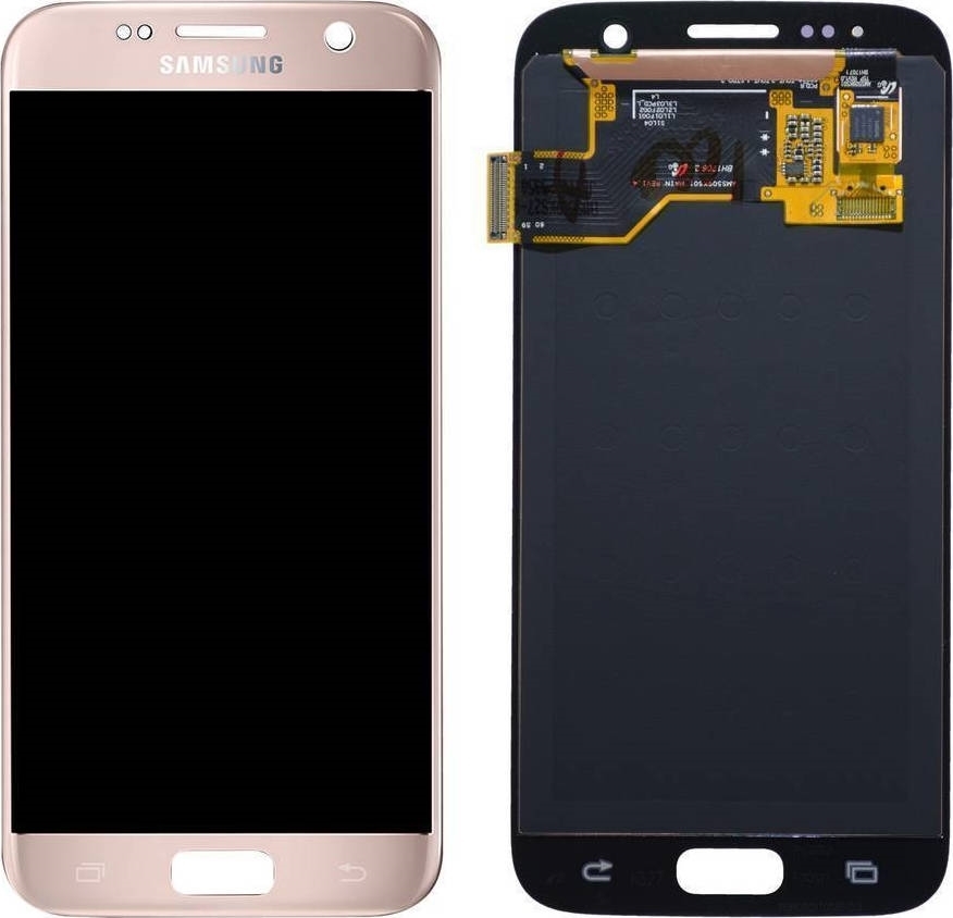 Γνήσια Οθόνη LCD με Μηχανισμό Αφής για Samsung Galaxy S7 G930F GH97-18523E - Χρώμα: Χρυσό Ροζ