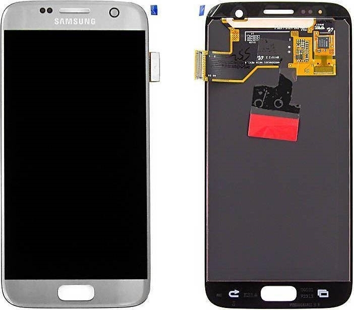 Γνήσια Οθόνη LCD με Μηχανισμό Αφής για Samsung Galaxy S7 G930F GH97-18523B - Χρώμα: Ασημί