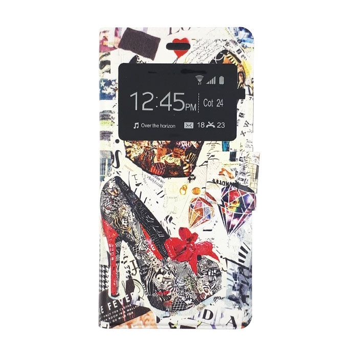 Θήκη Βιβλίο Stand με Παράθυρο Modern Design με Παράθυρο για Huawei P8