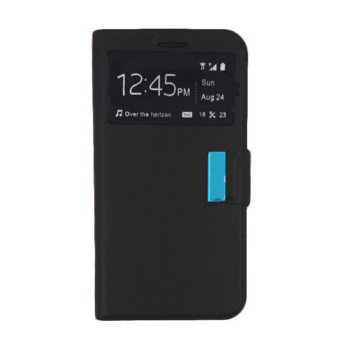 Θήκη Βιβλίο Stand με Παράθυρο για Samsung Galaxy Grand Max G720 - Χρώμα: Μαύρο