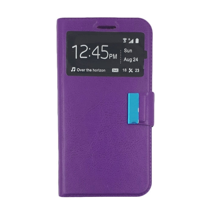 Θήκη Βιβλίο Stand με Παράθυρο για Samsung G3588V Galaxy Core Lite LTE - Χρώμα: Μωβ