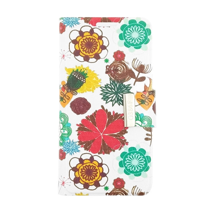 Θήκη Βιβλίο Stand Flower Design για Samsung G386F Galaxy Core LTE