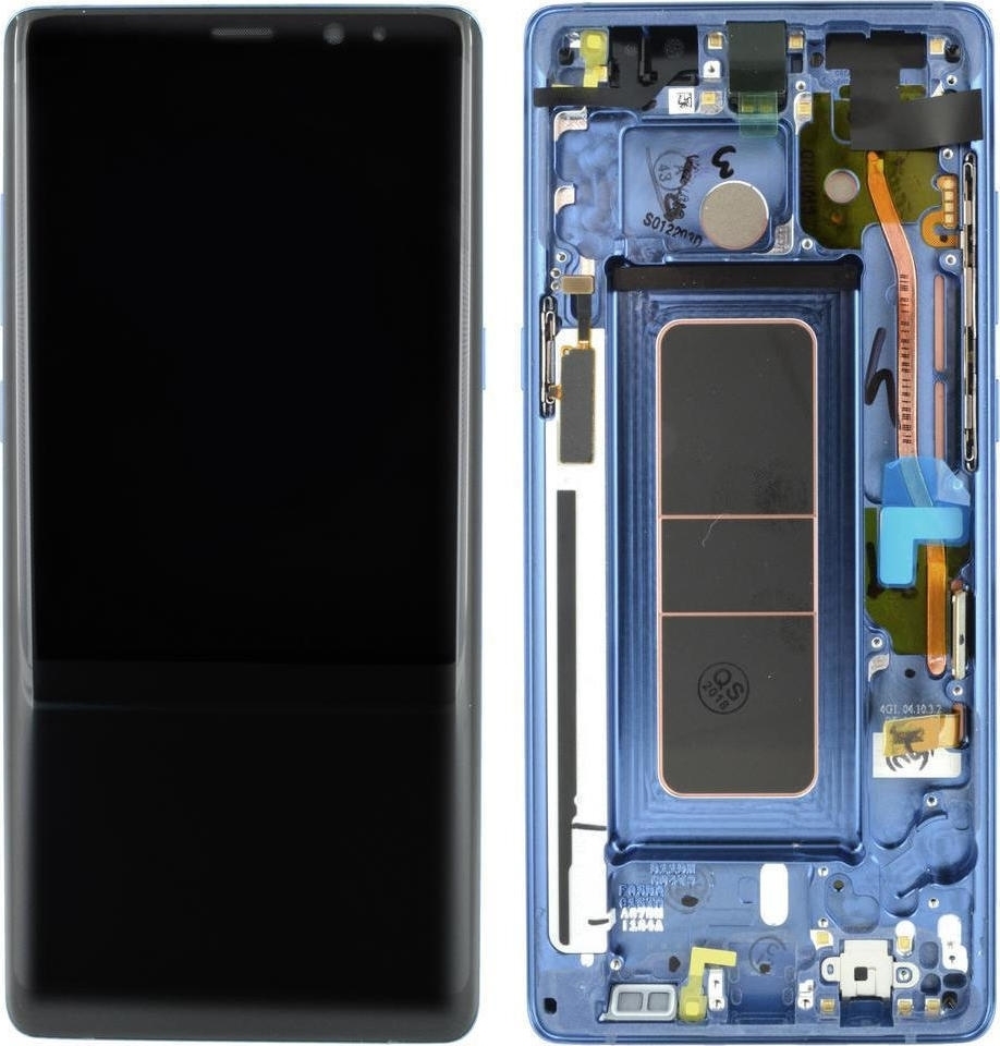 Γνήσια Οθόνη LCD με Μηχανισμό Αφής και Πλαίσιο για Samsung Galaxy Note 8 N950F GH97-21065B - Χρώμα: Μπλε
