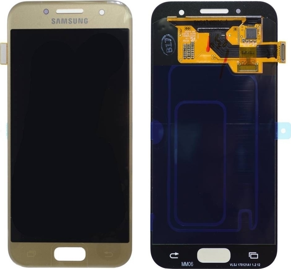 Γνήσια Οθόνη LCD με Μηχανισμό Αφής για Samsung Galaxy A3 2017 A320F GH97-19732B - Χρώμα: Χρυσό