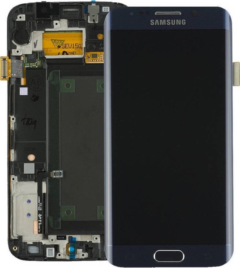 Γνήσια Οθόνη LCD με Μηχανισμό Αφής και Πλαίσιο για Samsung Galaxy S6 Edge G925F GH97-17162A - Χρώμα: Μαύρο