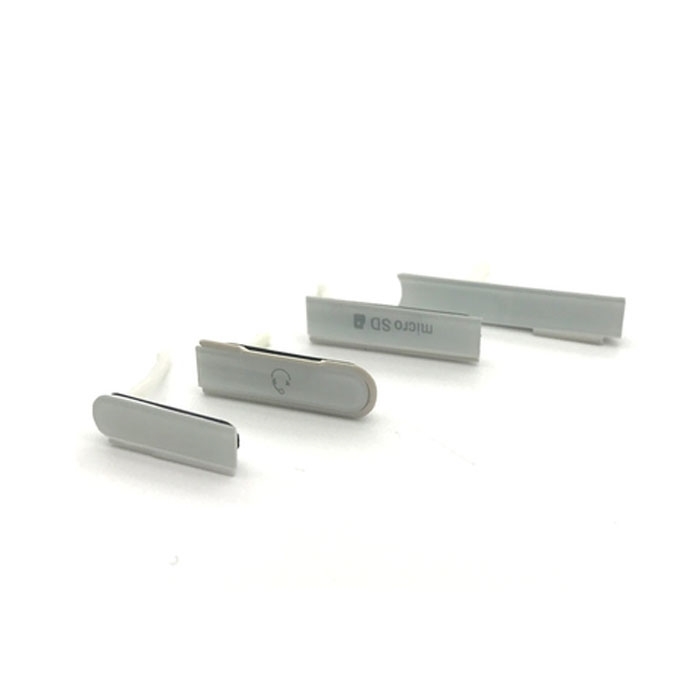 Κάλυμμα Θύρας Σετ 4 σε 1 / Plastic Flap Covers Set για Sony Xperia Z - Χρώμα: Λευκό