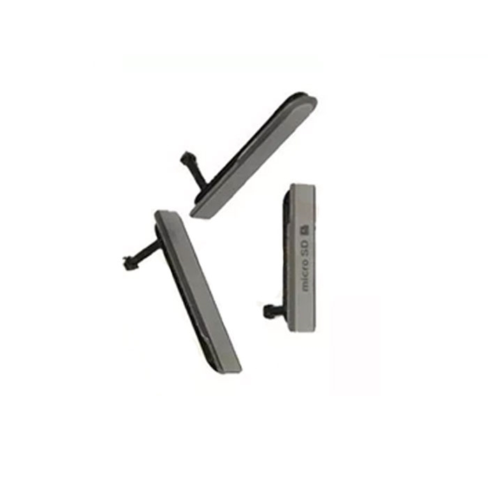 Καλύμματα Θυρών Σετ 3Σε1 / Plastic Flap Dust Covers Set για Sony Xperia Z5 - Χρώμα: Μαύρο