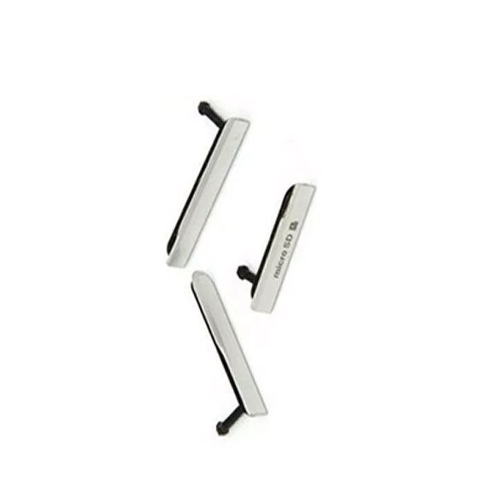 Καλύμματα Θυρών Σετ 3Σε1 / Plastic Flap Dust Covers Set για Sony Xperia Z5 - Χρώμα: Λευκό