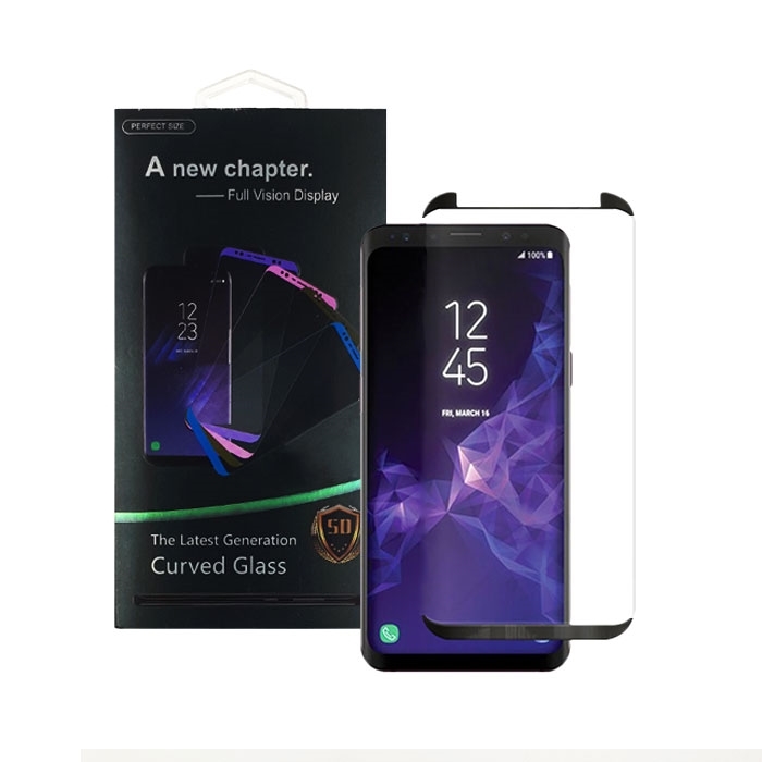 Προστασία Οθόνης Curved Tempered Glass 5D Full Cover Colored Mini Size 0.3mm για Samsung Galaxy N950F Note 8 - Χρώμα: Μπλε