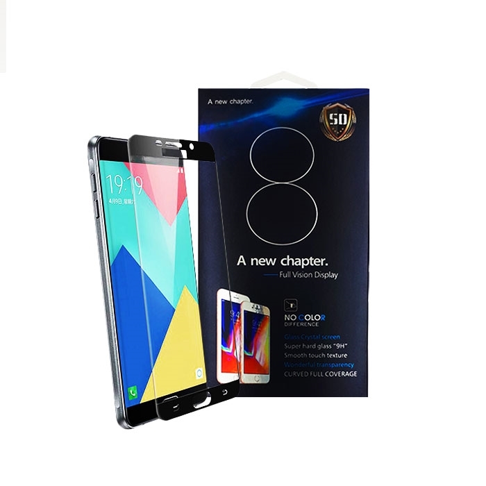 Προστασία Οθόνης Tempered Glass 9H/5D Full Cover 0.3mm για Huawei P8 Lite 2017/P9 Lite 2017/Honor 8 Lite - Χρώμα: Μαύρο