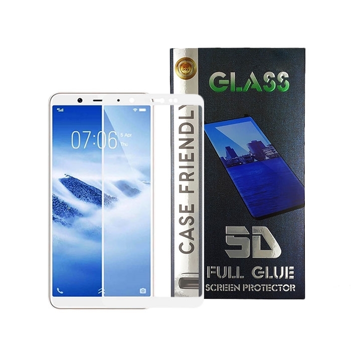 Προστασία Οθόνης Tempered Glass 5D Full Cover Full Glue 0.3mm για Samsung Galaxy A520F A5 2017 - Χρώμα: Λευκό