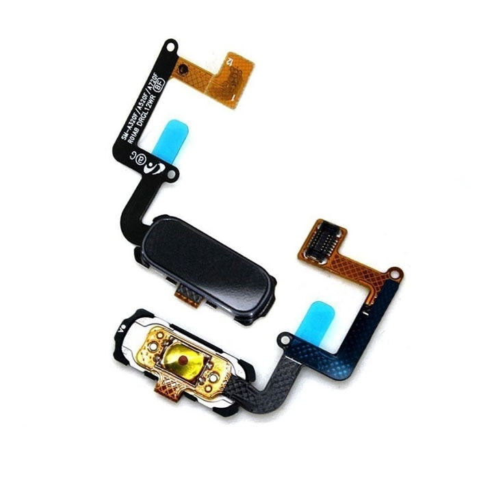 Καλωδιοταινία Κεντρικού Κουμπιού / Home Button Flex για Samsung Galaxy A3 2017 A320F - Χρώμα: Μαύρο