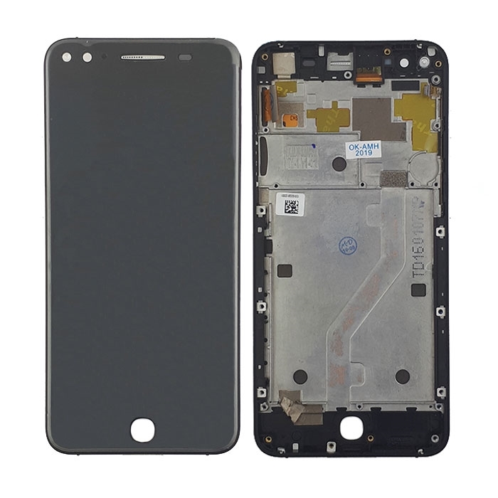 Οθόνη LCD με Μηχανισμό Αφής με Πλαίσιο για Alcatel X1 7053 - Χρώμα: Μαύρο