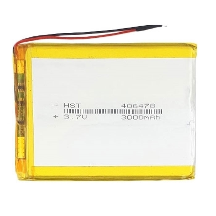 Μπαταρία Universal 9.5x6 cm με 2 Καλώδια - 3000 mAh