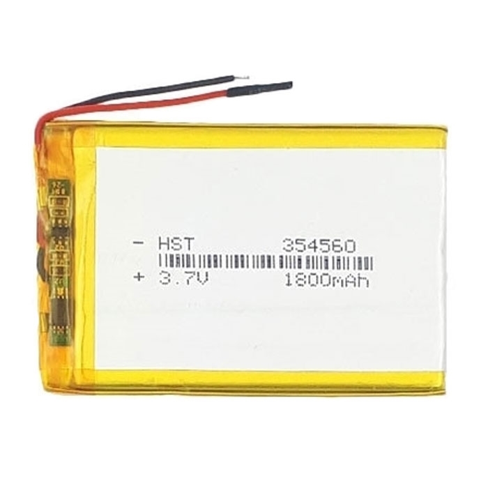 Μπαταρία Universal 6x4 cm με 2 Καλώδια - 1800 mAh