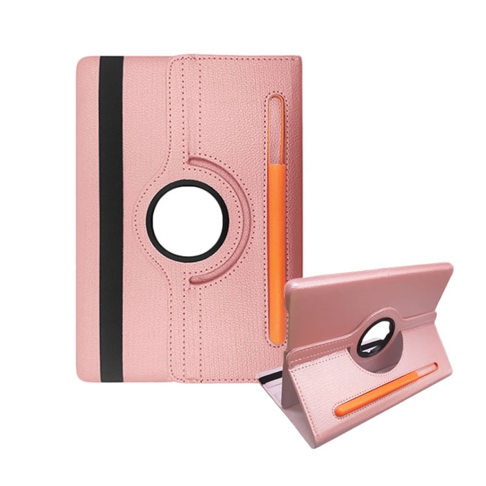 Θήκη Rotating 360 Stand Pen Socket για Samsung T860/T865 Galaxy Tab S6 - Χρώμα: Χρυσό Ροζ