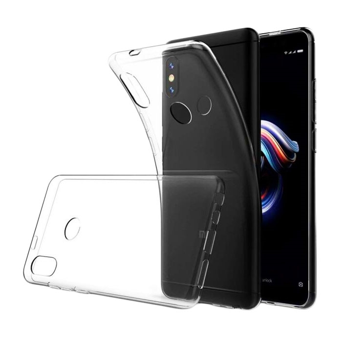 Θήκη Πλάτης Σιλικόνης για Xiaomi Redmi Note 5 Pro - Χρώμα: Διάφανο