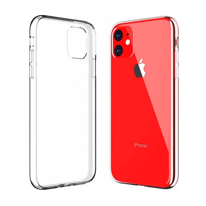 Θήκη Πλάτης Σιλικόνης για Apple iPhone 11 - Χρώμα: Διάφανο