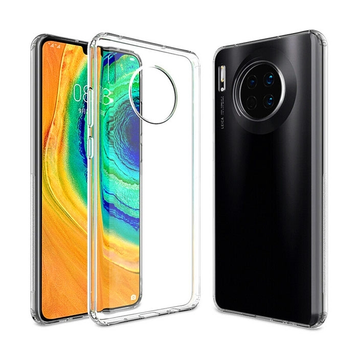 Θήκη Πλάτης Σιλικόνης για Huawei Mate 30 - Χρώμα: Διάφανο