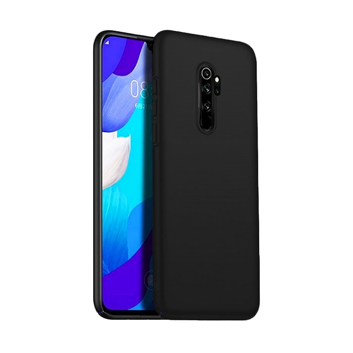 Θήκη Πλάτης Σιλικόνης Matte για Xiaomi Redmi Note 8 Pro - Χρώμα: Μαύρο