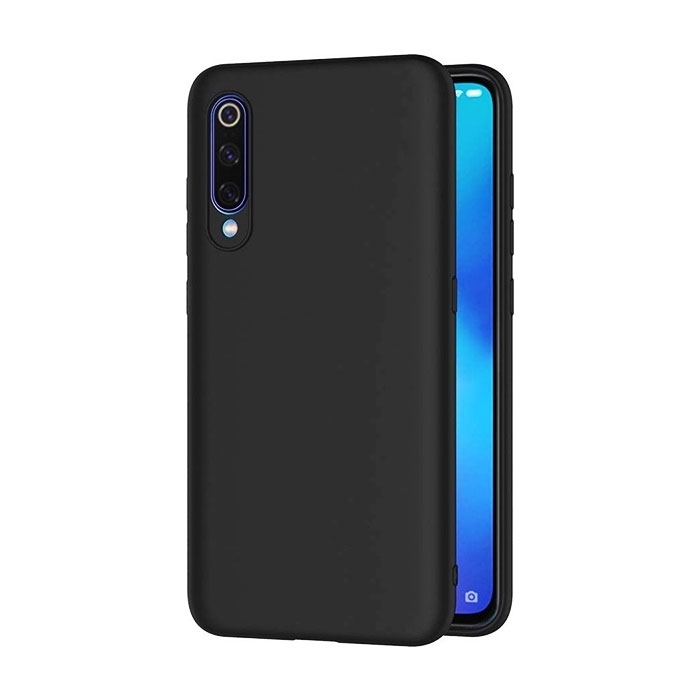 Θήκη Πλάτης Σιλικόνης Matte για Xiaomi Mi 9 - Χρώμα: Μαύρο