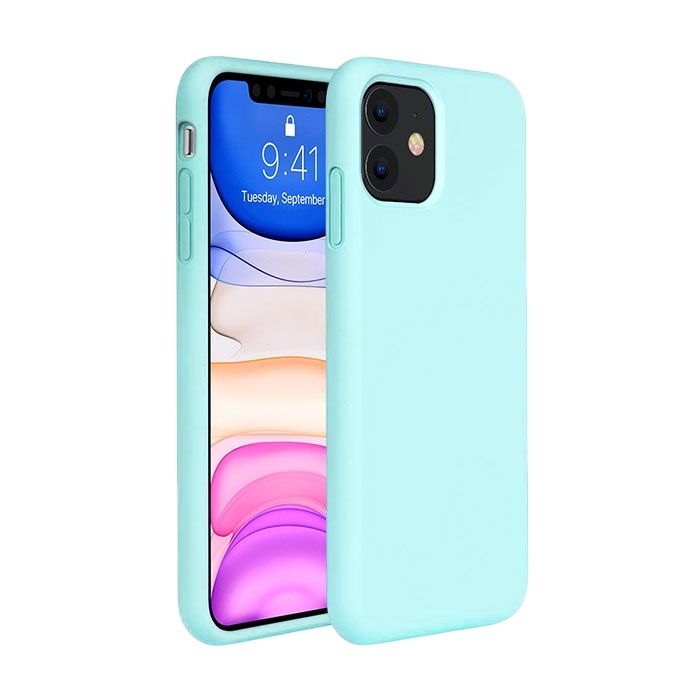 Θήκη Πλάτης Σιλικόνης για Apple iPhone 11 - Χρώμα: Τιρκουάζ