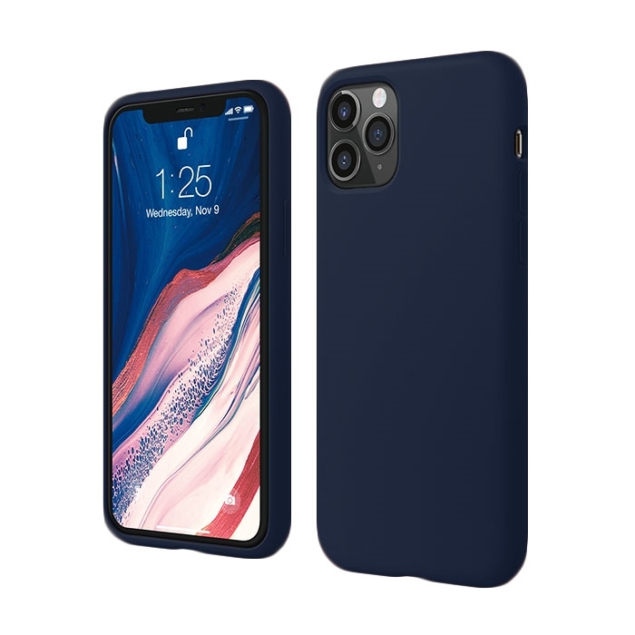 Θήκη Πλάτης Σιλικόνης για Apple iPhone 11 Pro - Χρώμα: Σκούρο Μπλε