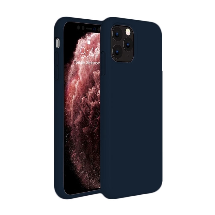 Θήκη Πλάτης Σιλικόνης για Apple iPhone 11 Pro Max - Χρώμα: Σκούρο Μπλε