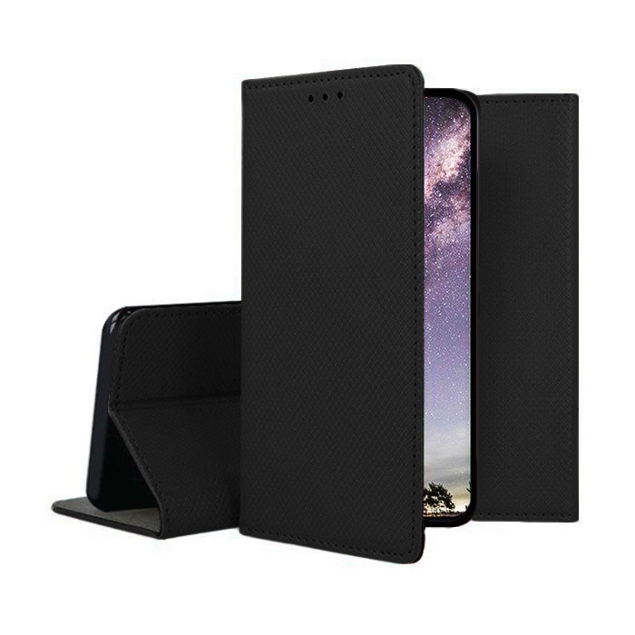 Θήκη Βιβλίο Stand Smart Book Magnet για Huawei Y5 2017/Y5 III/Y5 3/Y6 2017 - Χρώμα: Μαύρο