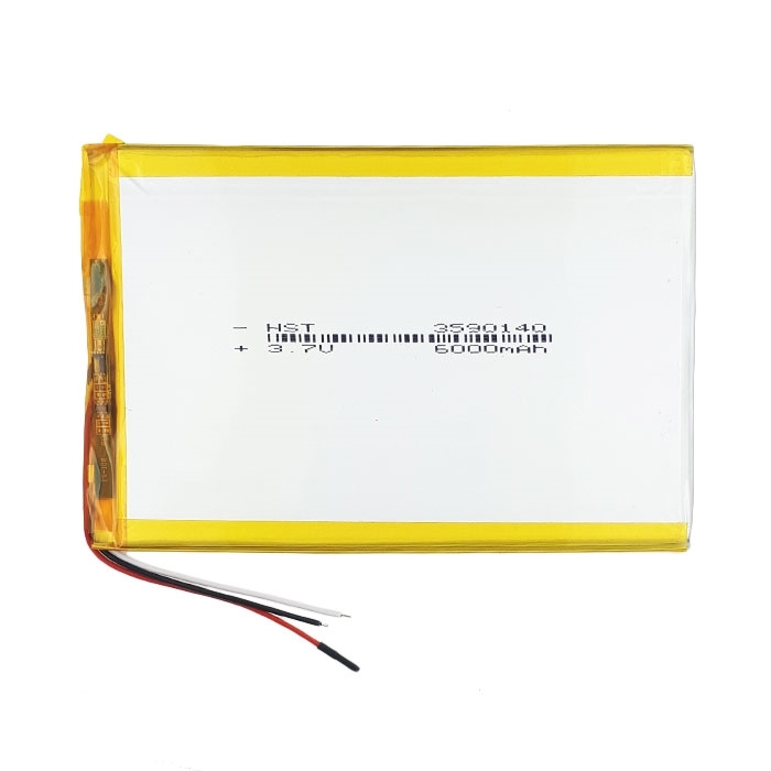 Μπαταρία Universal 14x10 cm με 3 Καλώδια - 6000 mAh