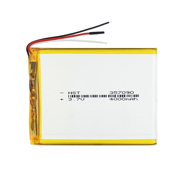 Μπαταρία Universal 9x7.5 cm με 3 Καλώδια - 4000 mAh