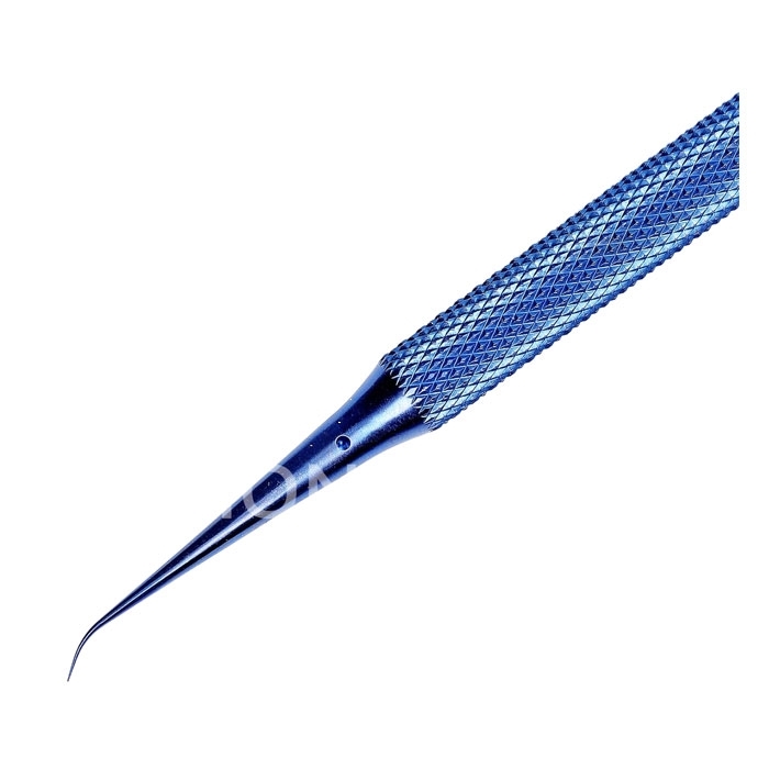Sunshine Τσιμπιδάκι απο Τιτάνιο με Καμπυλωτή Μύτη / Titanium Tweezer Curved 0.1 - Χρώμα: Mπλε