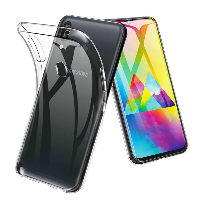 Θήκη Πλάτης Σιλικόνης για Samsung M205F Galaxy M20 - Χρώμα: Διάφανο