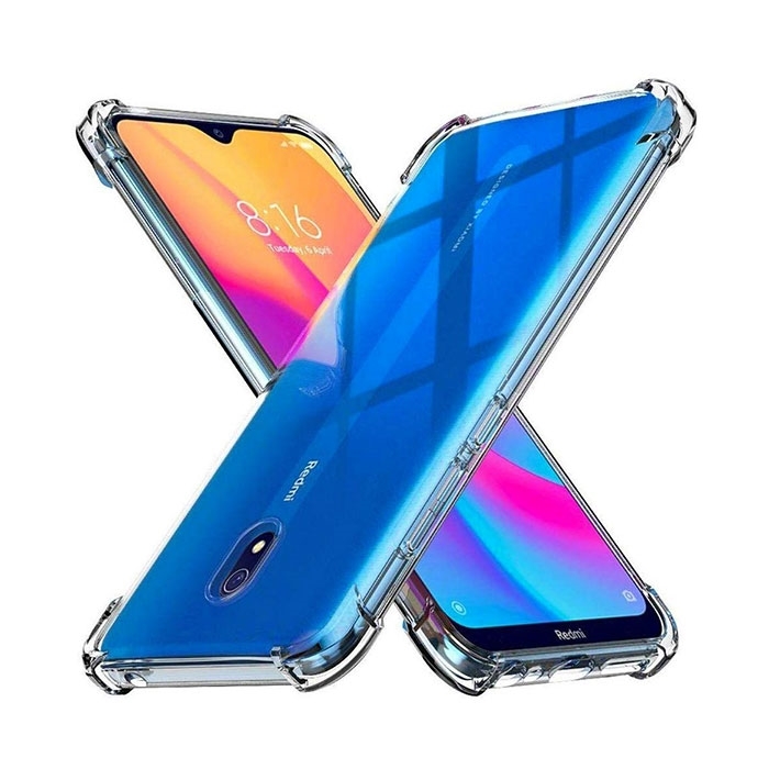 Θήκη Πλάτης Σιλικόνης Anti Shock 0.5mm για Xiaomi Redmi 8A - Χρώμα: Διάφανο