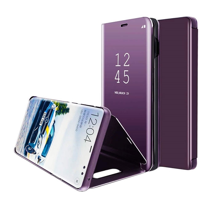 Θήκη Clear View Stand για Xiaomi Mi A3 - Χρώμα: Μωβ