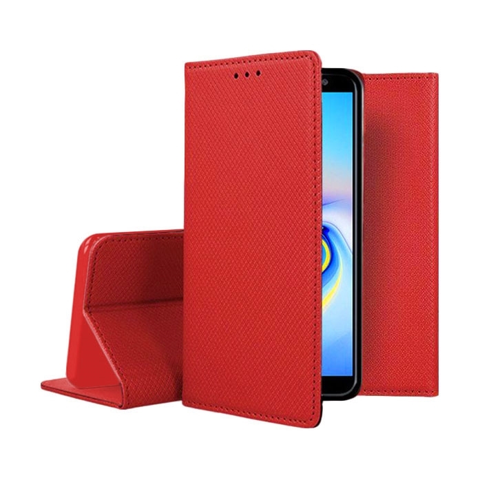 Θήκη Βιβλίο Stand Smart Book Magnet για Huawei Honor 7X - Χρώμα: Κόκκινο