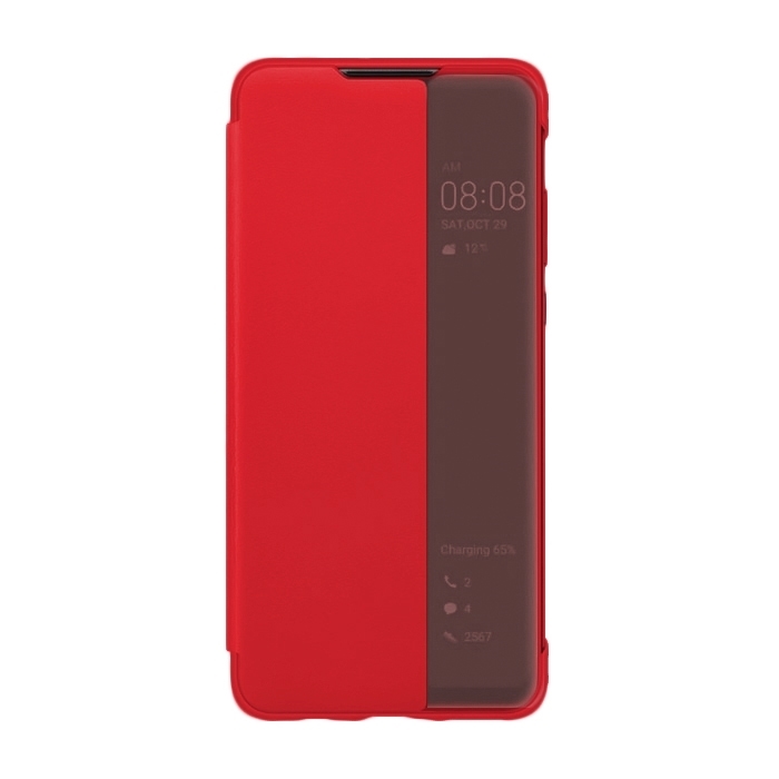 Θήκη Smart View Flip Cover για Samsung A405F Galaxy A40 - Χρώμα: Κόκκινο