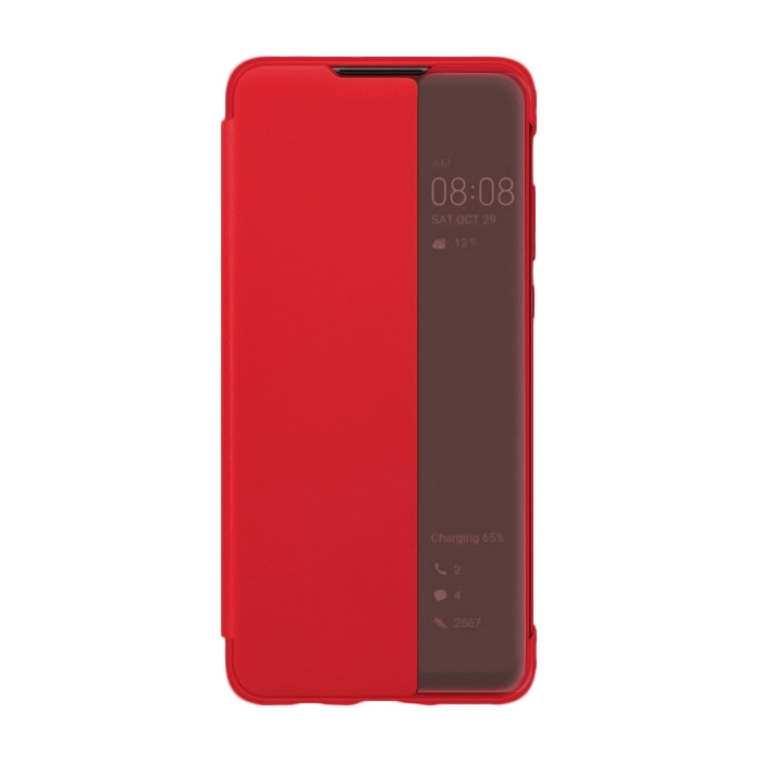 Θήκη Smart View Flip Cover για Samsung A105F Galaxy A10/M105F Galaxy M10 - Χρώμα: Κόκκινο